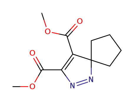 Molecular Structure of 119393-27-0 (1,2-Diazaspiro[4.4]nona-1,3-diene-3,4-dicarboxylic acid, dimethyl ester)