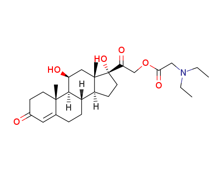 [2-[(8S,9S,10R,11S,13S,14S,17R)-11,17-dihydroxy-10,13-dimethyl-3-oxo-2,6,7,8,9,11,12,14,15,16-decahydro-1H-cyclopenta[a]phenanthren-17-yl]-2-oxoethyl]2-(diethylamino)acetate