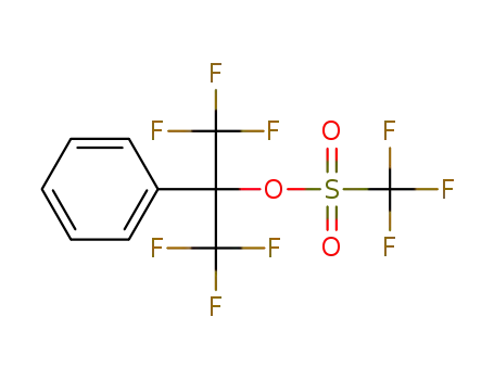 Molecular Structure of 63780-71-2 (Methanesulfonic acid, trifluoro-,
2,2,2-trifluoro-1-phenyl-1-(trifluoromethyl)ethyl ester)