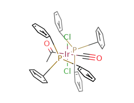 Molecular Structure of 33394-10-4 (CH<sub>3</sub>C(O)IrCl<sub>2</sub>(CO){P(C<sub>6</sub>H<sub>5</sub>)3}2)