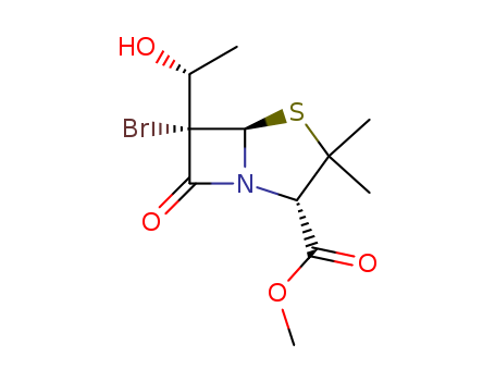 Methyl (2S-(2alpha,5alpha,6alpha,6(S*)))-6-bromo-6-(1-hydroxyethyl)-3,3-dimethyl-7-oxo-4-thia-1-azabicyclo(3.2.0)heptane-2-carboxylate