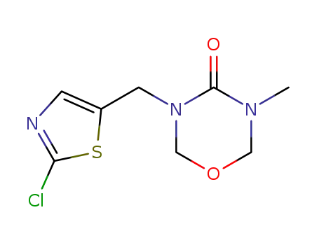Molecular Structure of 902493-06-5 (3-((2-chlorothiazol-5-yl)Methyl)-5-Methyl-1,3,5-oxadiazinan-4-one)