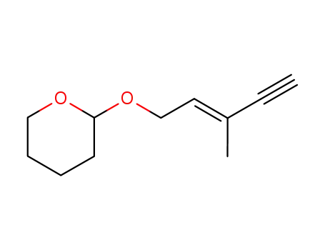 Molecular Structure of 61568-79-4 (2H-Pyran, tetrahydro-2-[(3-methyl-2-penten-4-ynyl)oxy]-)
