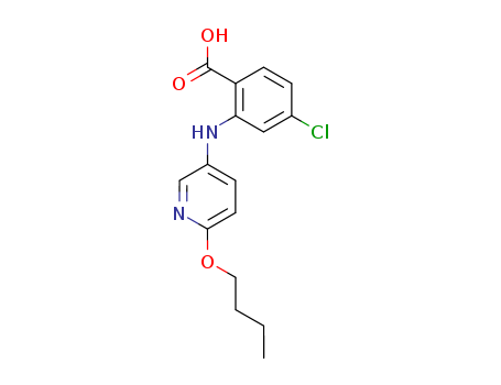 2-[(6-butoxypyridin-3-yl)amino]-4-chlorobenzoic acid