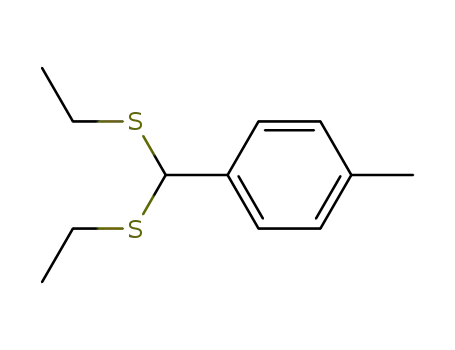 Molecular Structure of 7334-53-4 (Benzene, 1-[bis(ethylthio)methyl]-4-methyl-)