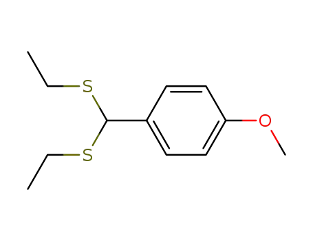 Molecular Structure of 23837-15-2 (Benzene, 1-[bis(ethylthio)methyl]-4-methoxy-)