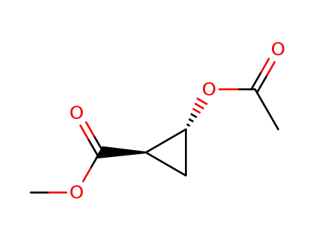 Molecular Structure of 168141-88-6 (Cyclopropanecarboxylic acid, 2-(acetyloxy)-, methyl ester, trans- (9CI))