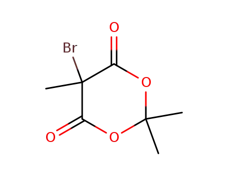Molecular Structure of 34817-42-0 (5-BROMO-2.2.5-TRIMETHYL-1.3-DIOXANE-4.6-DIONE)