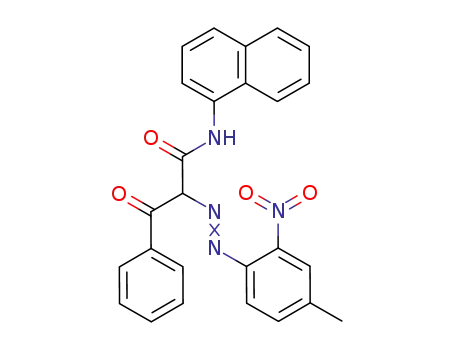 Molecular Structure of 34791-88-3 (N-(1-naphthyl)-2-[(2-nitro-p-tolyl)azo]-3-oxo-3-phenylpropionamide)
