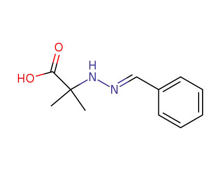 Molecular Structure of 117746-80-2 (benzalhydrazone of hydrazinoisobutyric acid)