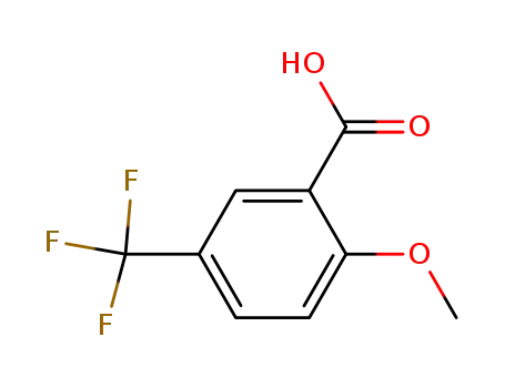 Molecular Structure of 4864-01-1 (2-Methoxy-5-(trifluoromethyl)benzoic acid)