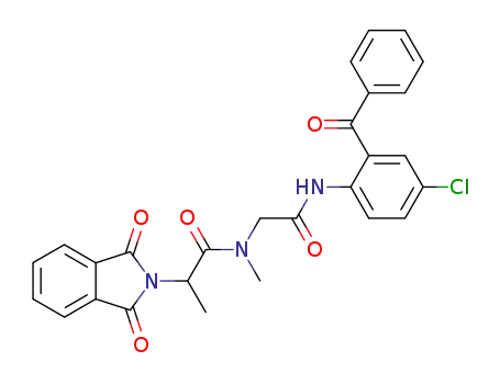 Molecular Structure of 78823-09-3 (2'-Benzoyl-4'-chloro-N-(N-phthaloyl-DL-alanyl)sarcosinanilide)