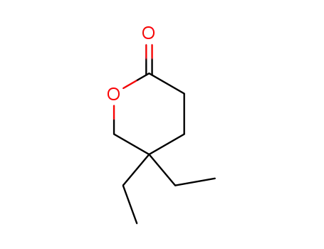 Molecular Structure of 67624-49-1 (2H-Pyran-2-one, 5,5-diethyltetrahydro-)