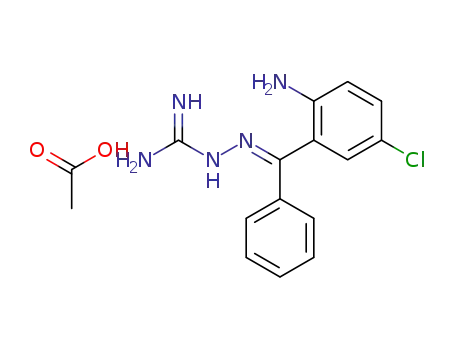 Hydrazinecarboximidamide,
2-[(2-amino-5-chlorophenyl)phenylmethylene]-, (E)-, monoacetate