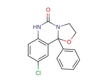 Molecular Structure of 27772-51-6 (9-chloro-10b-phenyl-2,3,6,19b-tetrahydro-5H-oxazolo<3,2-c>quinazolin-5-one)