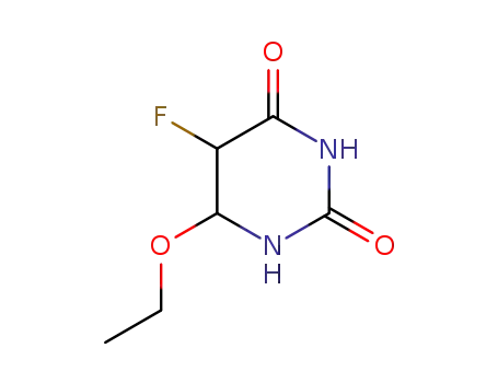 Molecular Structure of 13964-48-2 (5-fluoro-6-ethoxy-5,6-dihydrouracil)