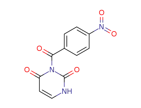 Molecular Structure of 90330-18-0 (2,4(1H,3H)-Pyrimidinedione, 3-(4-nitrobenzoyl)-)