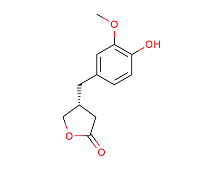 2(3H)-Furanone, dihydro-4-[(4-hydroxy-3-methoxyphenyl)methyl]-, (R)-