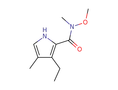 Molecular Structure of 910032-52-9 (3-ethyl-N-methoxy-N-methyl-4-methylpyrrole-2-carboxamide)