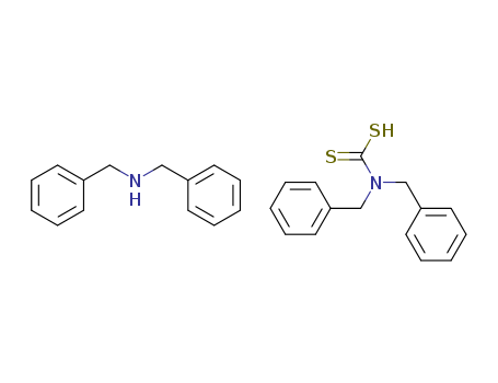 Carbamodithioic acid, bis(phenylmethyl)-, compd. with N-(phenylmethyl)benzenemethanamine (1:1) cas  66216-84-0