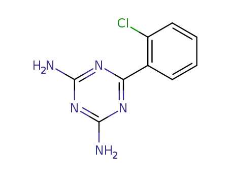 Molecular Structure of 29366-77-6 (6-(2-chlorophenyl)-1,3,5-triazine-2,4-diamine)