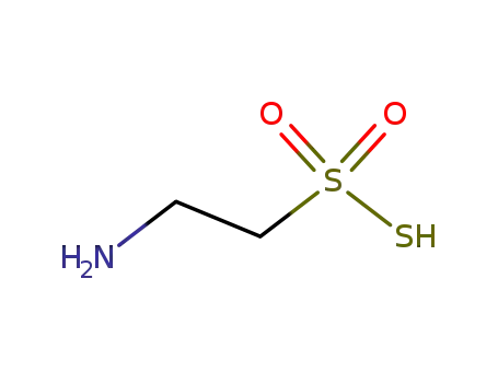 Molecular Structure of 2937-54-4 (2-AMINOETHANETHIOSULFONIC S-ACID)