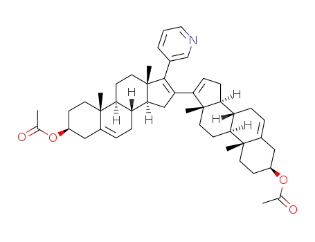 Molecular Structure of 186826-68-6 (3β-Acetoxy-16-(3β-acetoxyandrosta-5,16-dien-17-yl)-17-(3-pyridyl)androsta-5,16-diene)