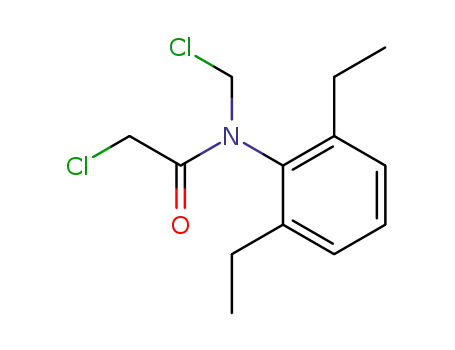 Molecular Structure of 40164-69-0 (2-chloro-N-(chloromethyl)-N-(2,6-diethylphenyl)acetamide)