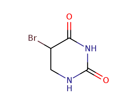 Molecular Structure of 1193-76-6 (5-bromodihydro-24(1h3h)-pyrimidinedione)