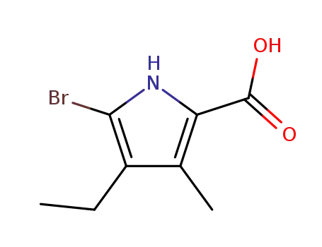 Molecular Structure of 408338-52-3 (4-ethyl-5-bromo-3-methyl-pyrrole-2-carboxylic acid)