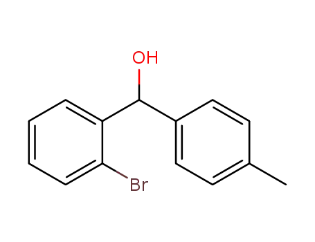 Molecular Structure of 59142-66-4 (Benzenemethanol, 2-bromo-a-(4-methylphenyl)-)