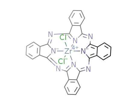 Molecular Structure of 59538-92-0 (cis-di(chloro)phthalocyaninato<sup>(2-)</sup>zirconium(IV))