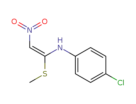 Benzenamine, 4-chloro-N-[1-(methylthio)-2-nitroethenyl]-, (E)-