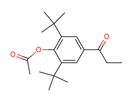 Molecular Structure of 77469-05-7 (4-acetoxy-3,5-di-t-butylpropiophenone)
