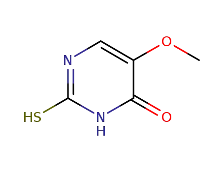 Molecular Structure of 6939-11-3 (5-METHOXY-2-SULFANYL-4-PYRIMIDINOL)