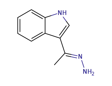 Molecular Structure of 99055-69-3 (1-indol-3-yl-ethanone-hydrazone)