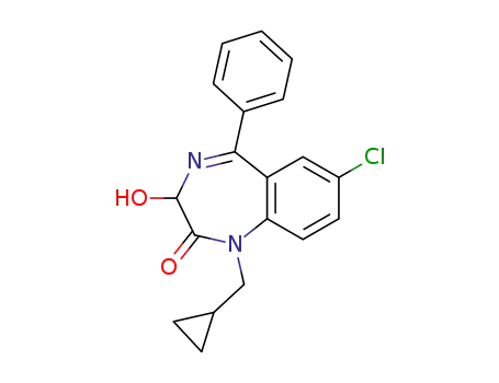 Molecular Structure of 18818-61-6 (7-chloro-1-(cyclopropylmethyl)-3-hydroxy-5-phenyl-1,3-dihydro-2H-1,4-benzodiazepin-2-one)