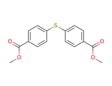 Molecular Structure of 14387-31-6 (Benzoic acid, 4,4'-thiobis-, dimethyl ester)