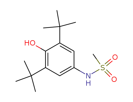 Molecular Structure of 61551-40-4 (Methanesulfonamide, N-[3,5-bis(1,1-dimethylethyl)-4-hydroxyphenyl]-)