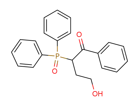 Molecular Structure of 89625-14-9 (1-Butanone, 2-(diphenylphosphinyl)-4-hydroxy-1-phenyl-)