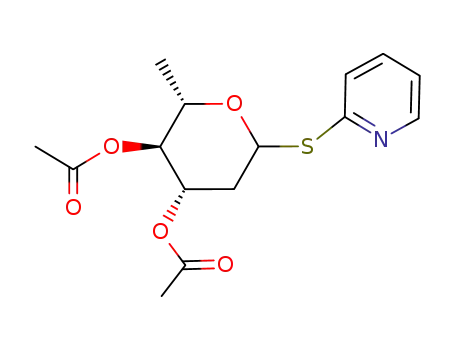 Acetic acid (2S,3S,4S)-3-acetoxy-2-methyl-6-(pyridin-2-ylsulfanyl)-tetrahydro-pyran-4-yl ester