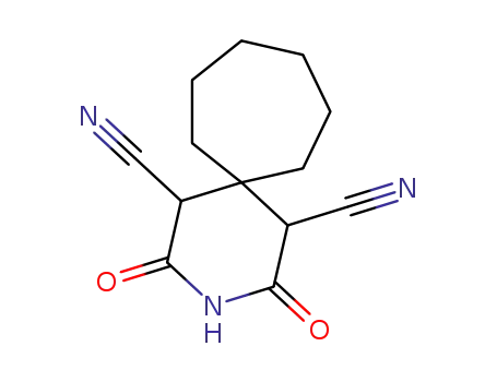 Molecular Structure of 96732-08-0 (2,4-dioxo-3-aza-spiro[5.6]dodecane-1,5-dicarbonitrile)