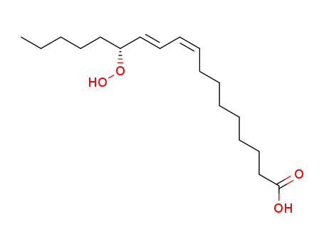Molecular Structure of 73036-16-5 ((13R,9Z,11E)-13-hydroperoxy-9,11-octadecadienoic acid)