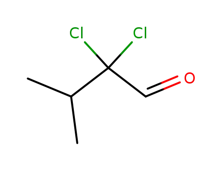 Molecular Structure of 76043-68-0 (Butanal, 2,2-dichloro-3-methyl-)