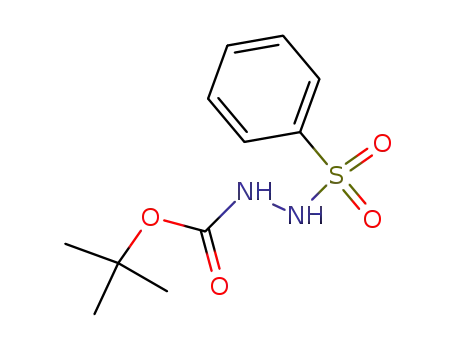 Molecular Structure of 74114-75-3 (N-benzene sulfonyl-N'-carbo-tert-butoxy hydrazine)