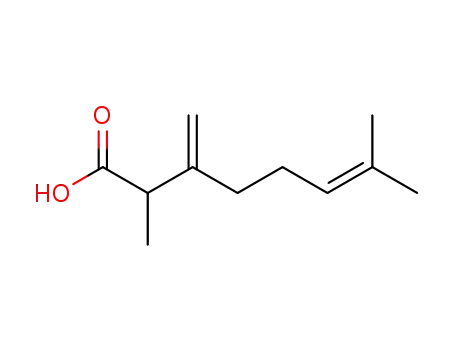 Molecular Structure of 61685-56-1 (6-Octenoic acid, 2,7-dimethyl-3-methylene-)