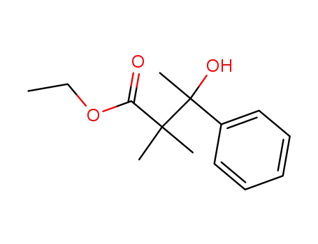 Molecular Structure of 33026-24-3 (ethyl 3-hydroxy-2,2-dimethyl-3-phenylbutyrate)