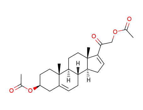 Molecular Structure of 37413-93-7 (Diacetic acid 20-oxopregna-5,16-diene-3β,21-diyl ester)