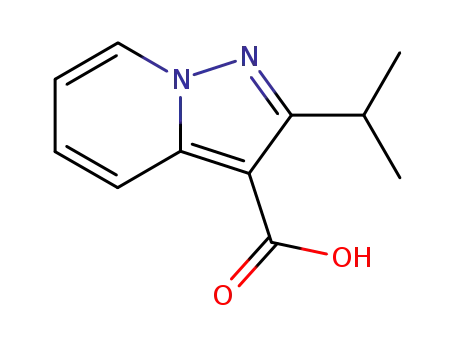 Molecular Structure of 126959-38-4 (2-Isopropylpyrazolo[1,5-a]pyridine-3-carboxylic acid)