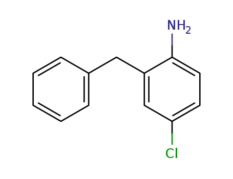 Molecular Structure of 40545-76-4 (Benzenamine, 4-chloro-2-(phenylmethyl)-)
